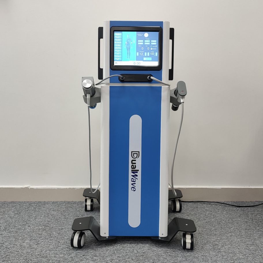 Двойник машины терапией Tecar массажа тела направляет электромагнитную машину терапией ударной волны